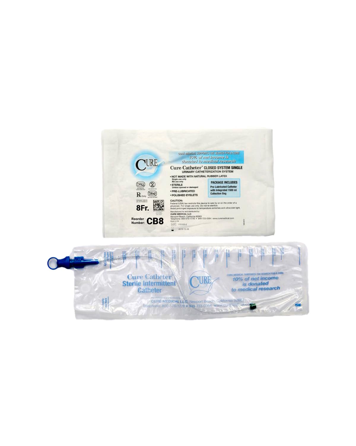 Cure Catheter Closed System 8Fr CB8 - DMR